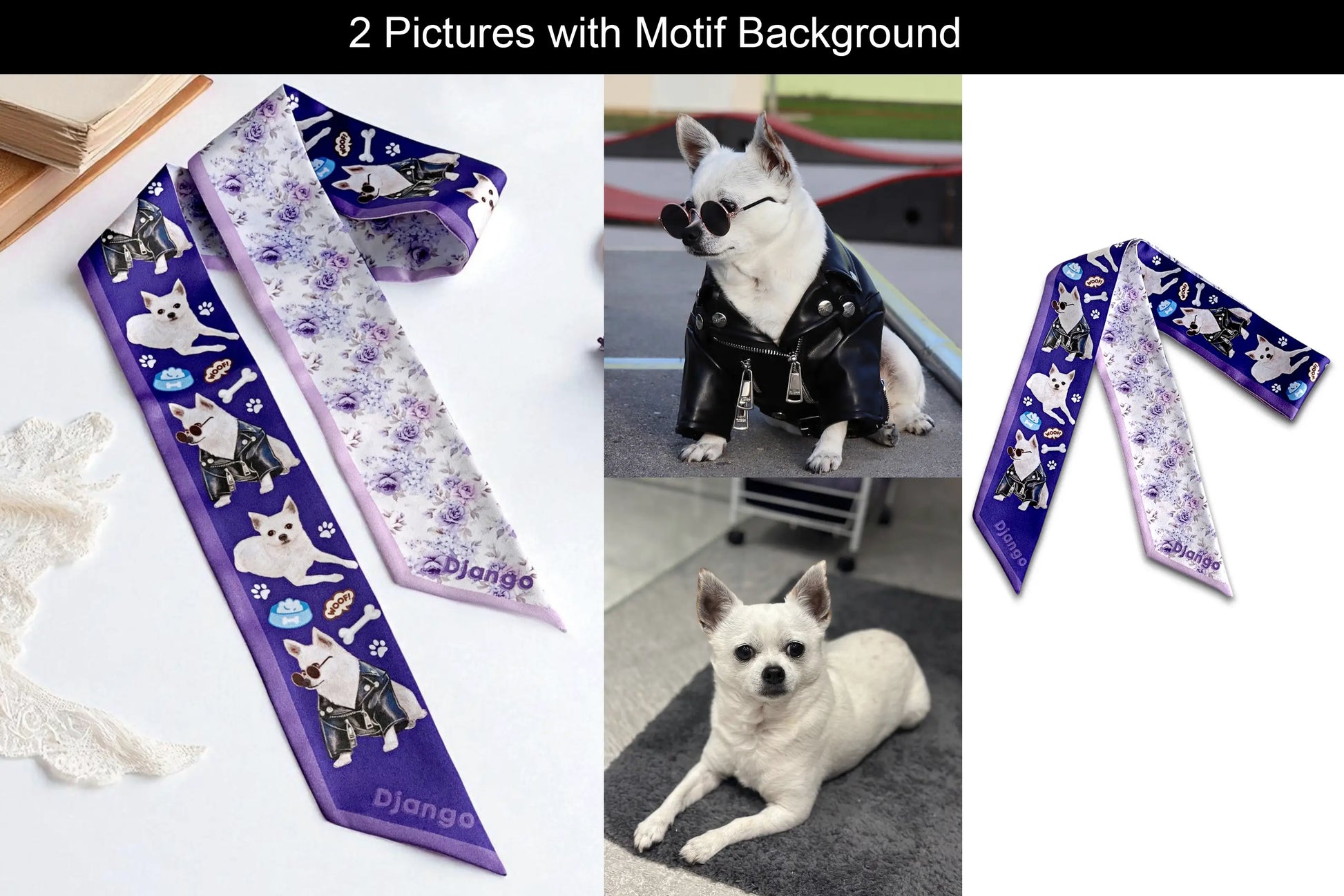 Dog Custom Skinny Scarf