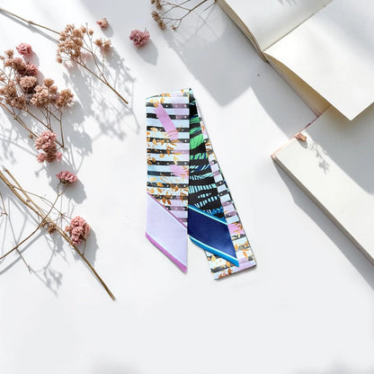 Abstract Leaves Skinny Scarf
