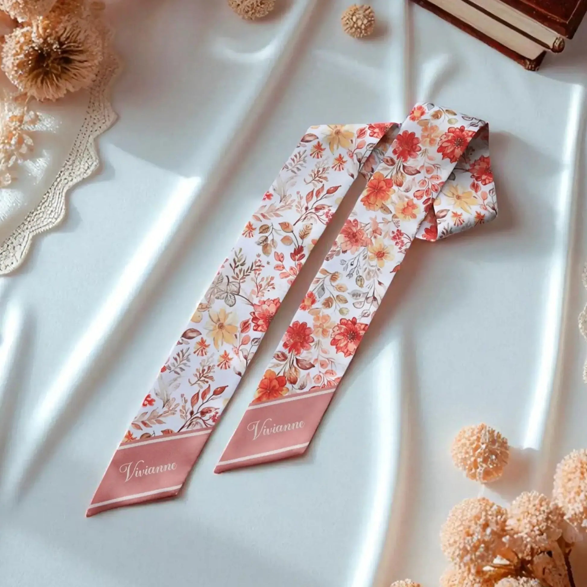 Orange Flower Scarf