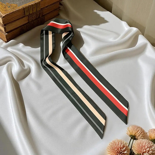 Red and beige stripes Scarf