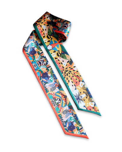 Exotic Orange Skinny Scarf