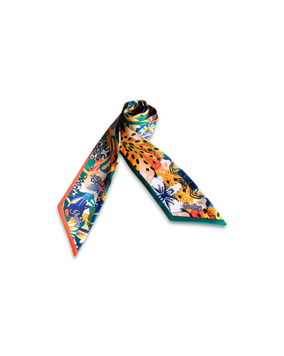 Exotic Orange Skinny Scarf