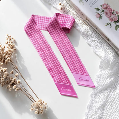 Houndstooth Skinny Scarf