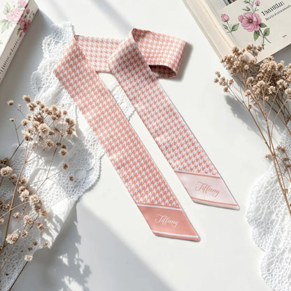 Houndstooth Skinny Scarf