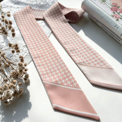 Houndstooth Skinny Scarf