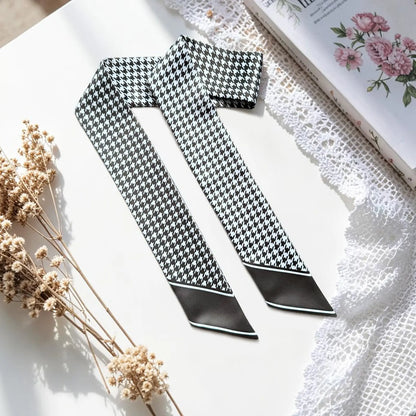 Houndstooth Skinny Scarf