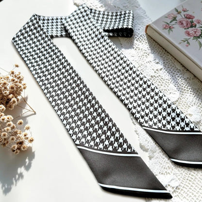 Houndstooth Skinny Scarf