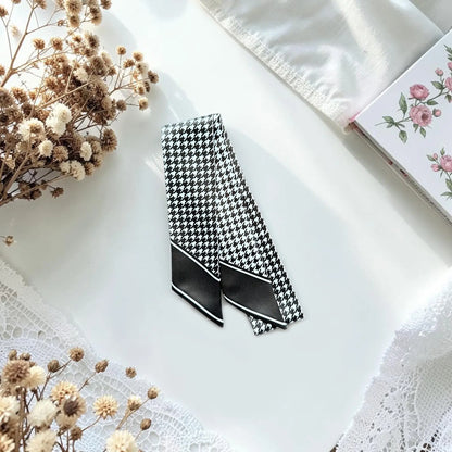 Houndstooth Skinny Scarf