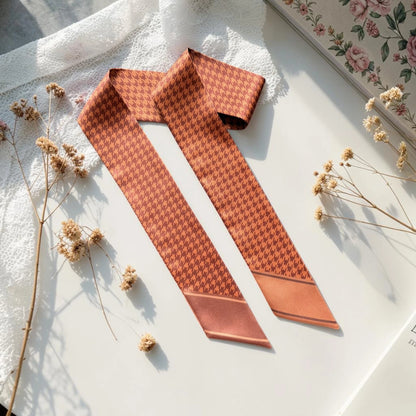 Houndstooth Skinny Scarf