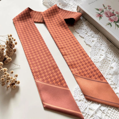 Houndstooth Skinny Scarf