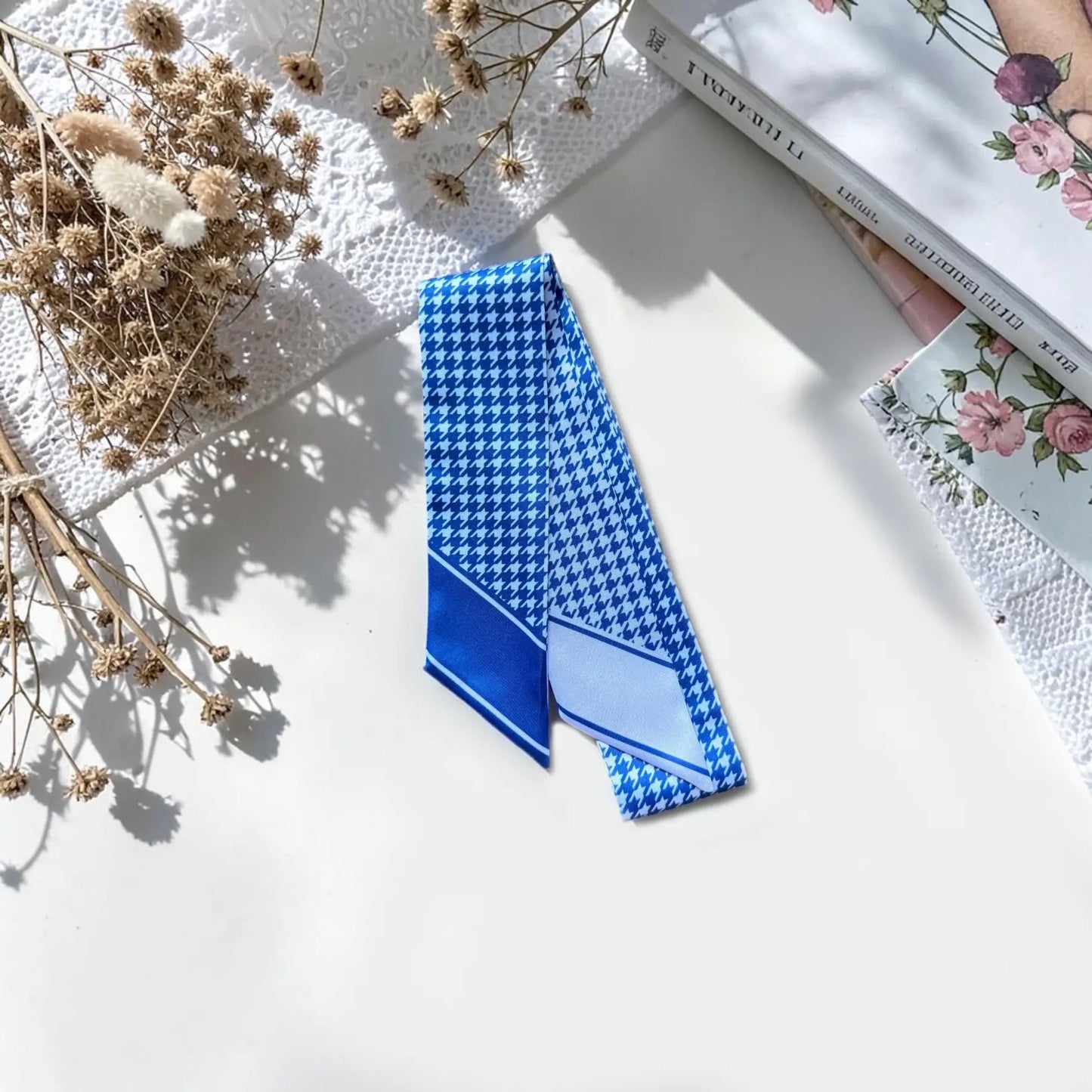 Houndstooth Skinny Scarf
