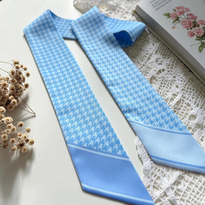 Houndstooth Skinny Scarf