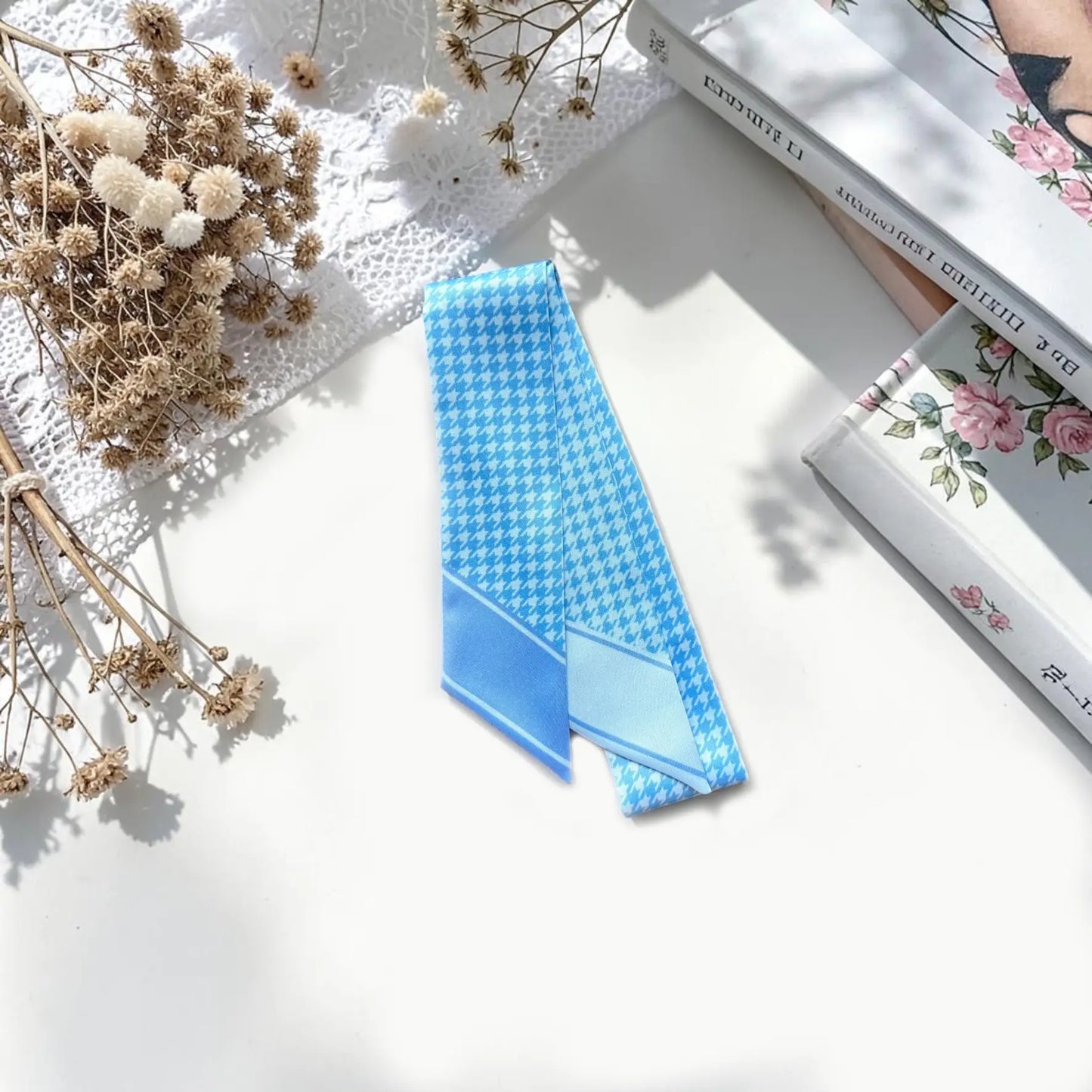 Houndstooth Skinny Scarf