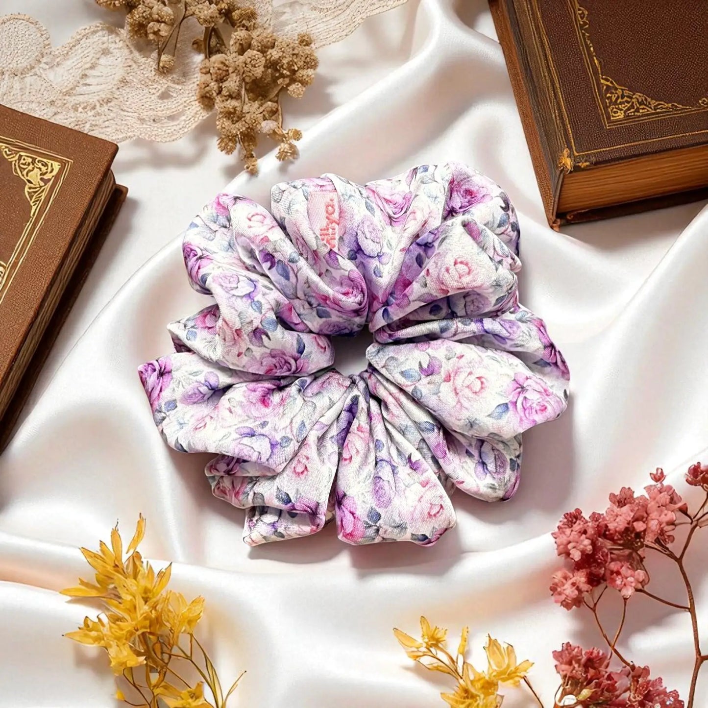 Purple Rose Scrunchie