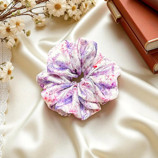 Pastel Flower Scrunchie