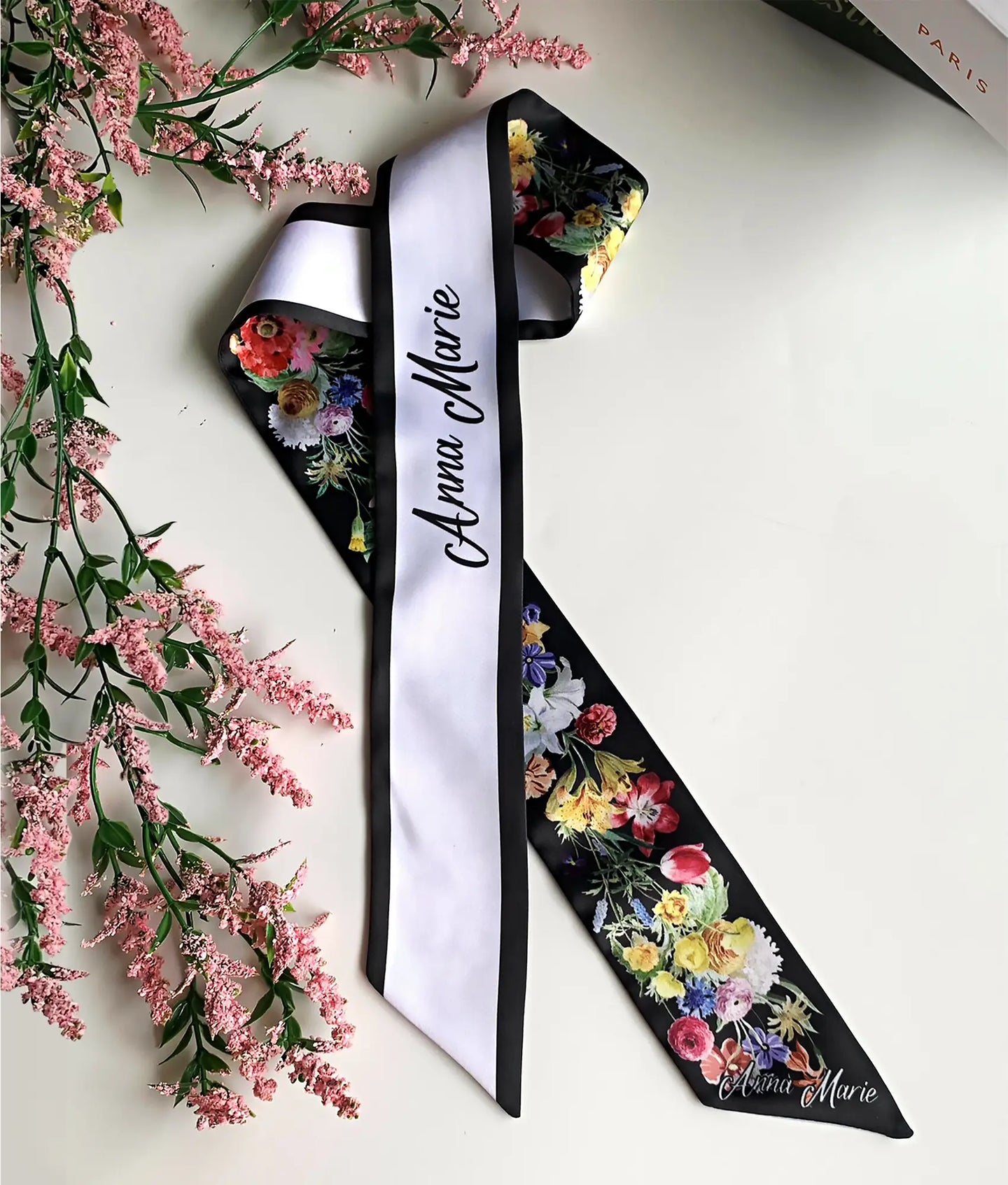 personalized skinny scarf