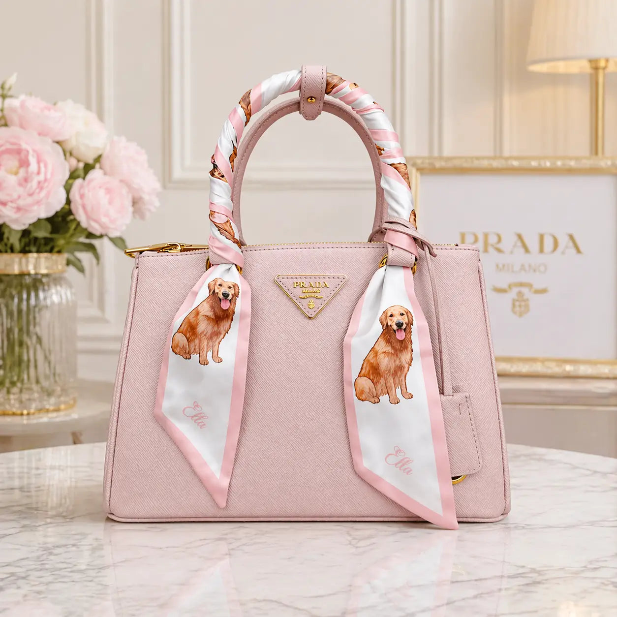 Custom Pet's Illustration Skinny Scarf