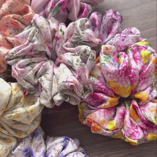 Floral Print Scrunchie