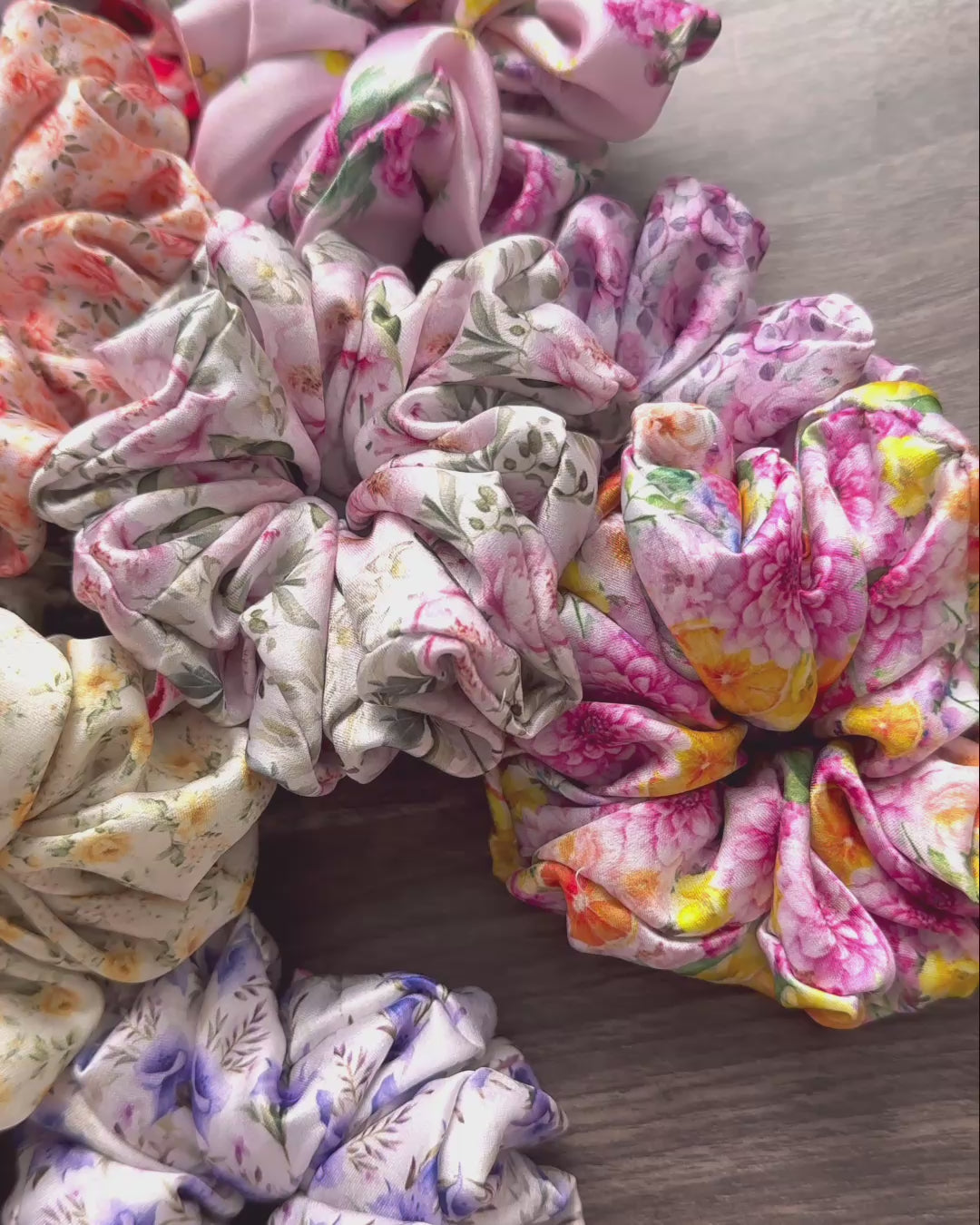 Floral Print Scrunchie