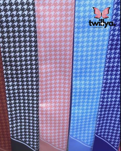 Houndstooth Skinny Scarf