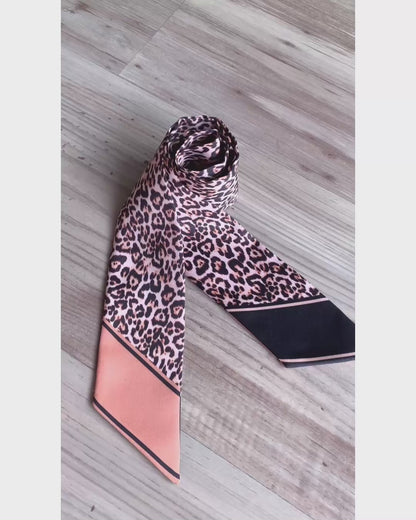 Leopard Skinny Scarf