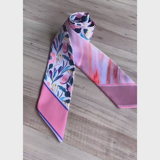 Pink Flower Scarf