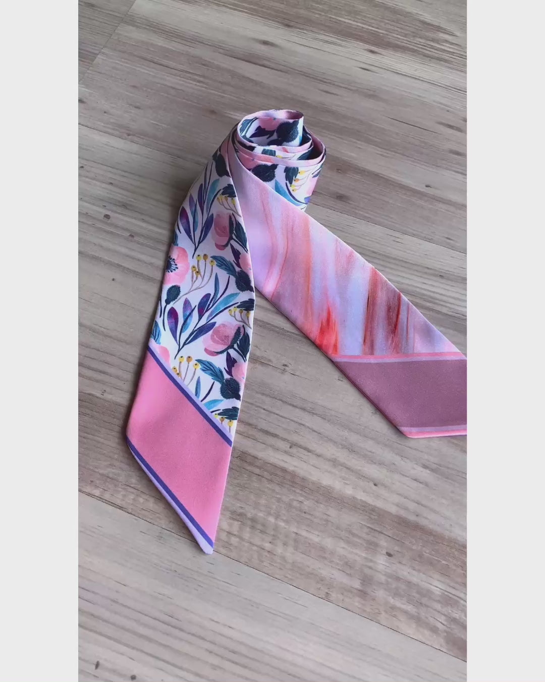 Pink Flower Scarf