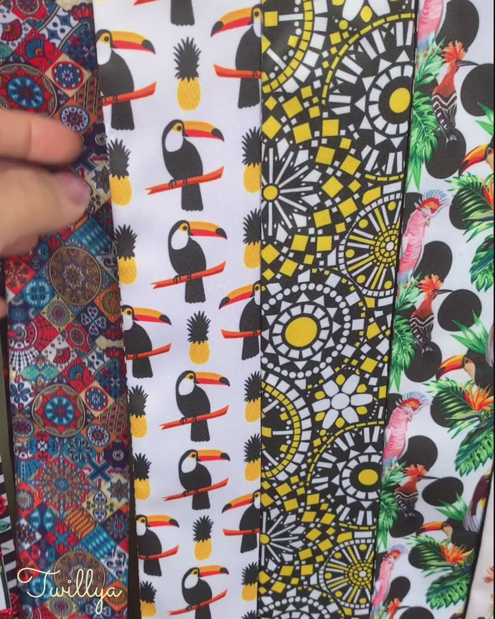 Toucan and Pineapple Scarf