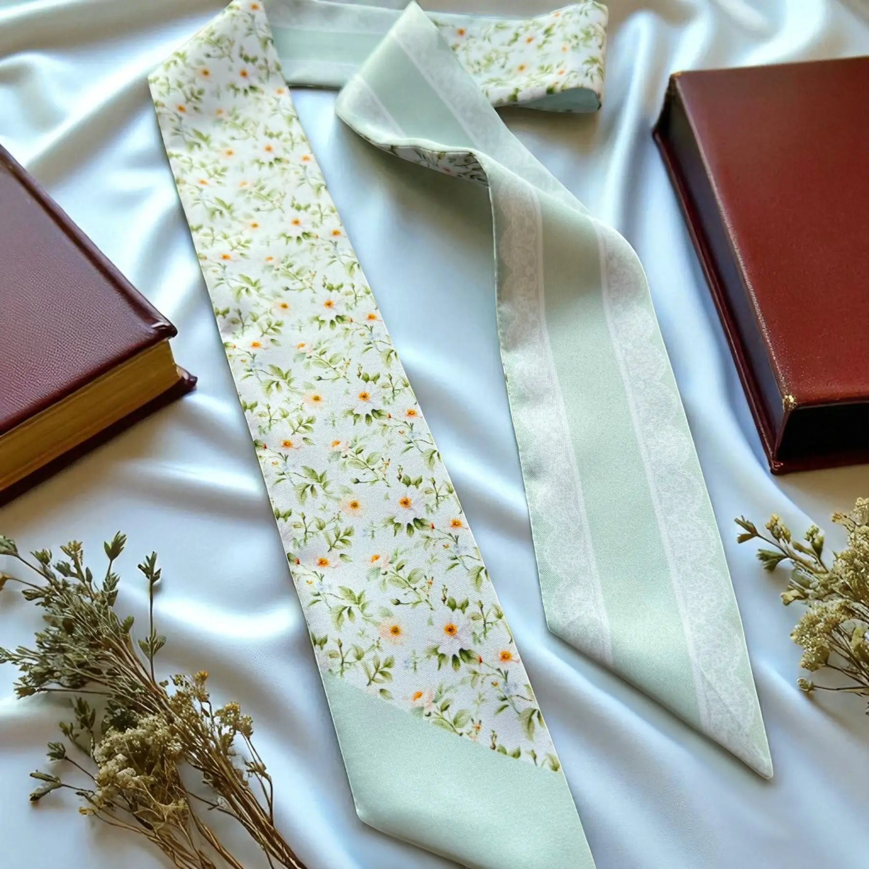 Green Shabby Chic Scarf