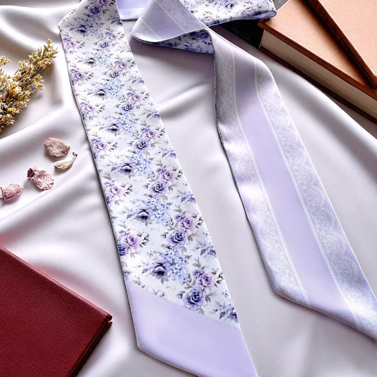 Shabby Chic purple rose scarf
