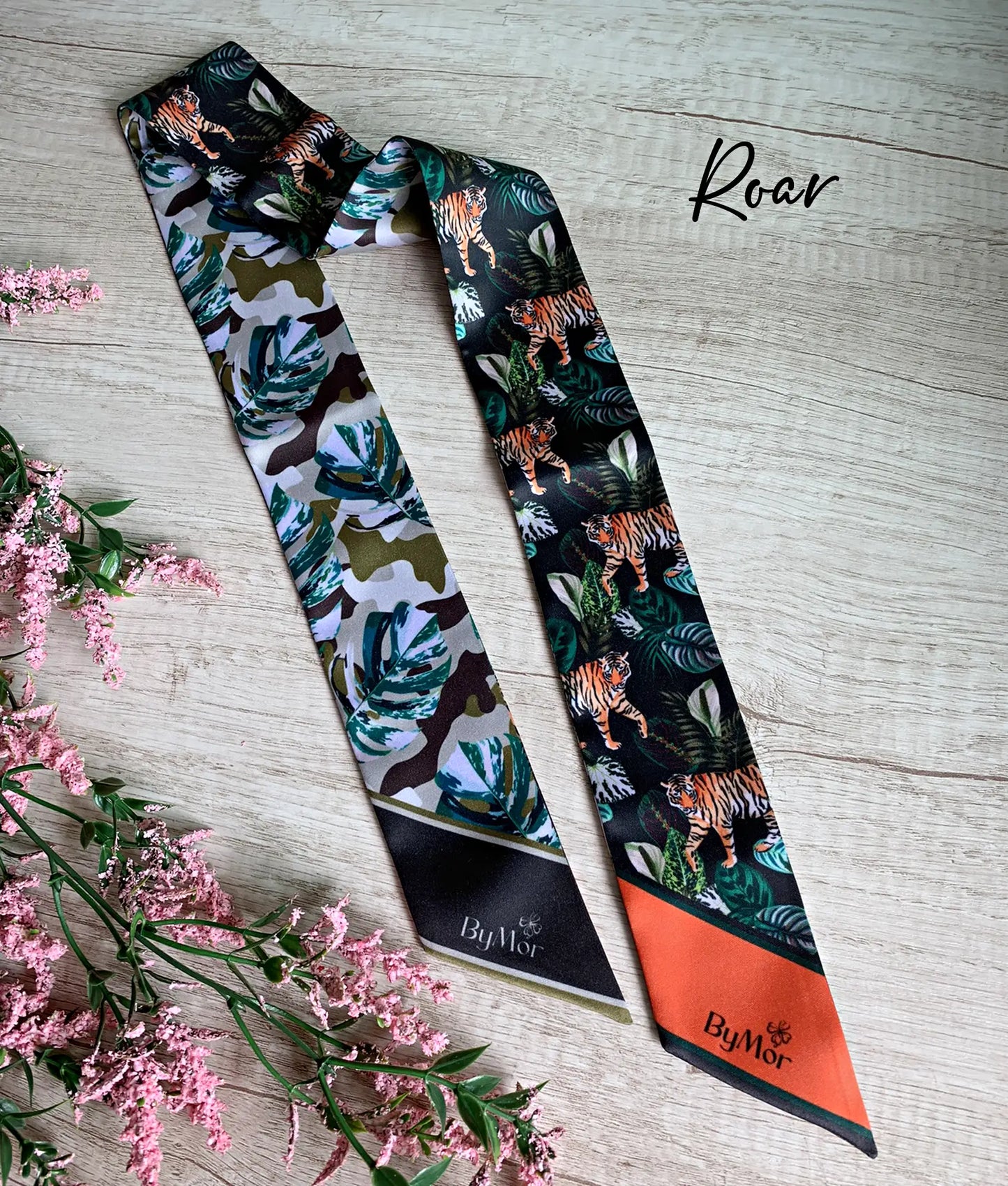 tiger motif scarf