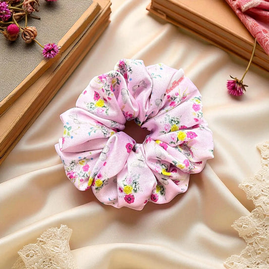 Vintage Flower Scrunchie